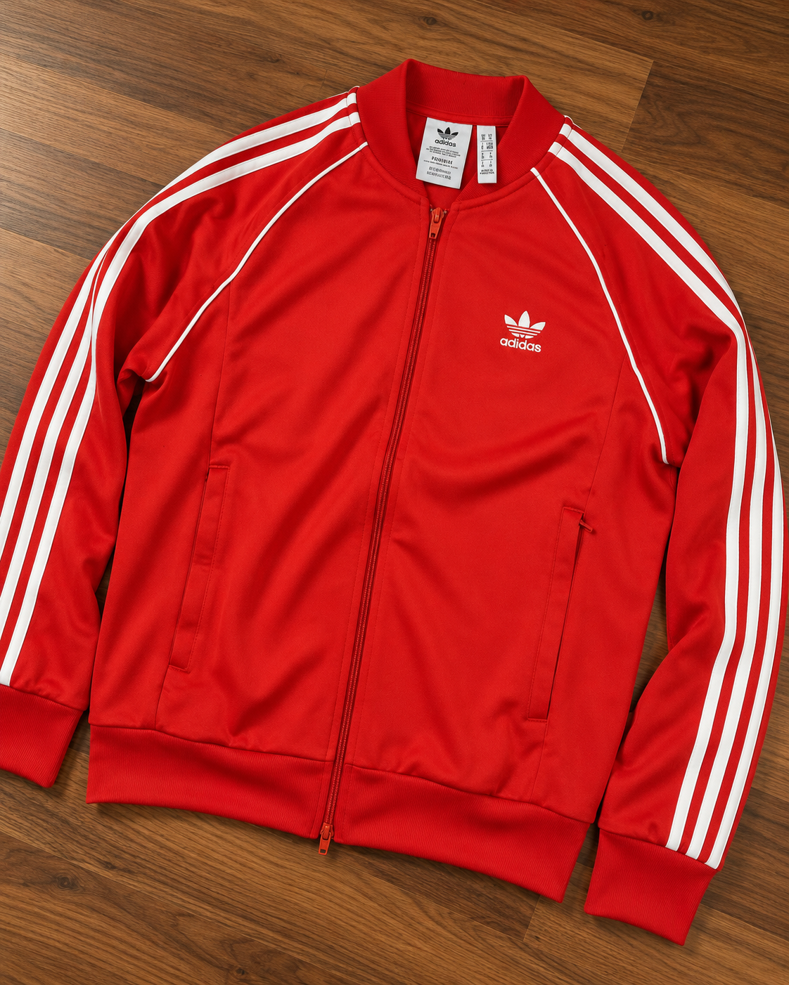 Adidas Trainingsjacke in Rot, Größe M – Seitenansicht