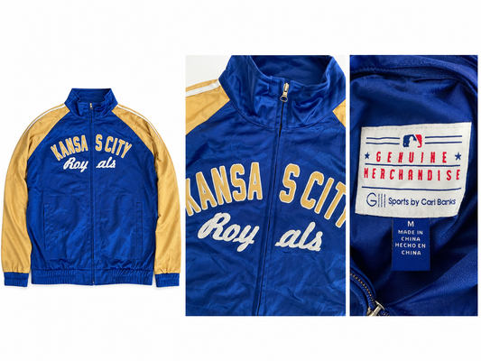 Kansas City Royals Collegejacke in Blau-Gelb