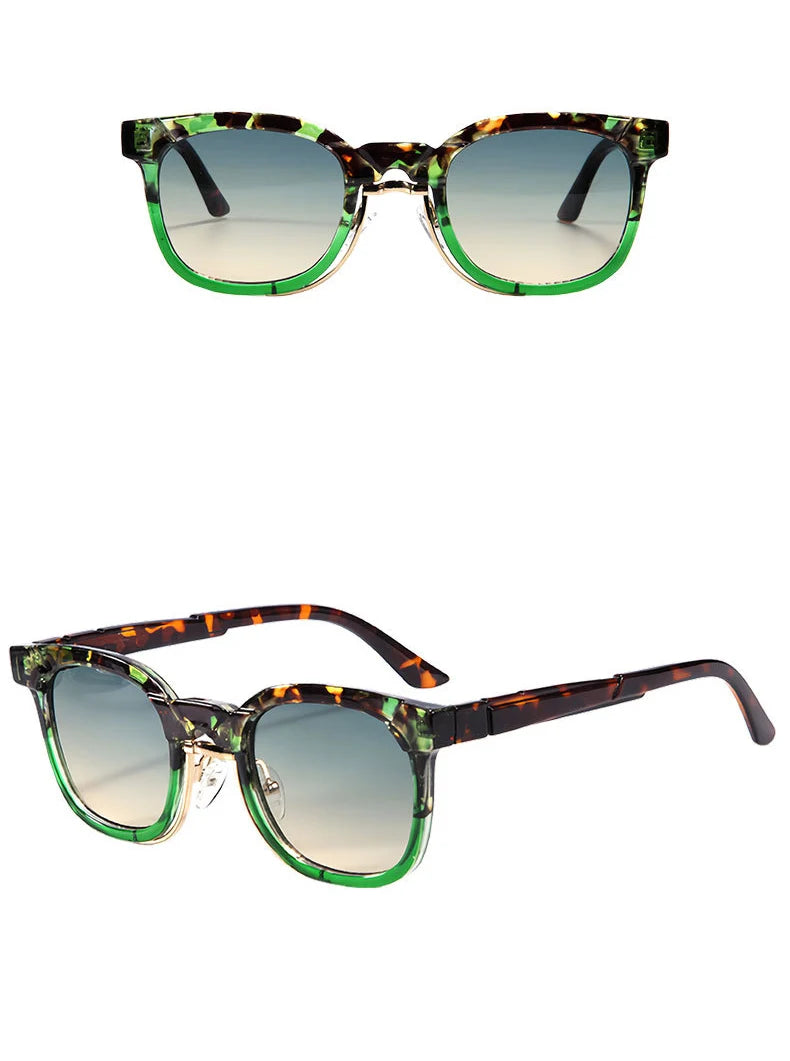 Dunkelgrüne Sonnenbrille für City Look Detailansicht