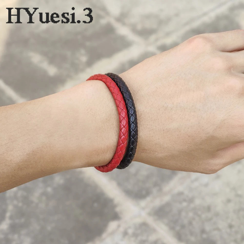 Geflochtenes Lederarmband für Herren von Ramitos