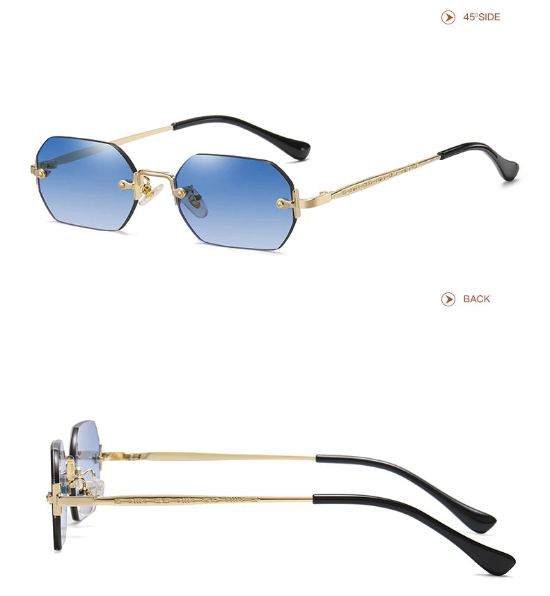 Ramitos Polygon Sonnenbrille - rahmenloser Retro-Look