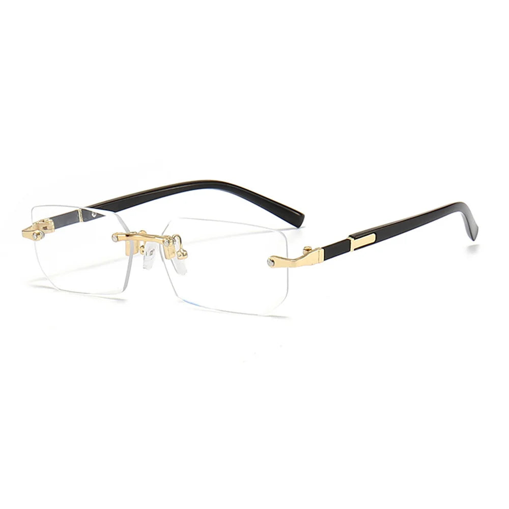 Trendige Rahmenlose Designer Sonnenbrille – UV400 Square Shades für Damen & Herren