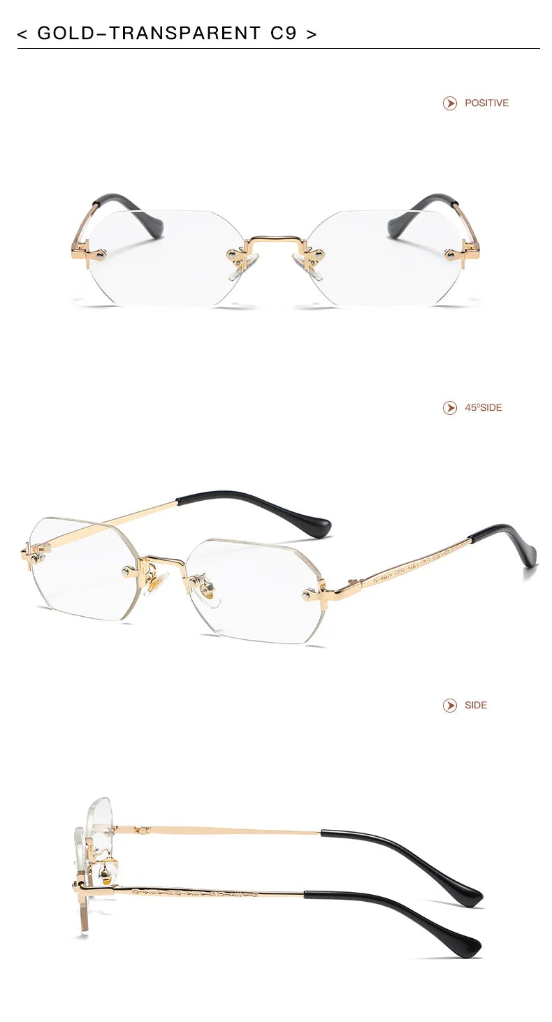 Ramitos Polygon Sonnenbrille - rahmenloser Retro-Look