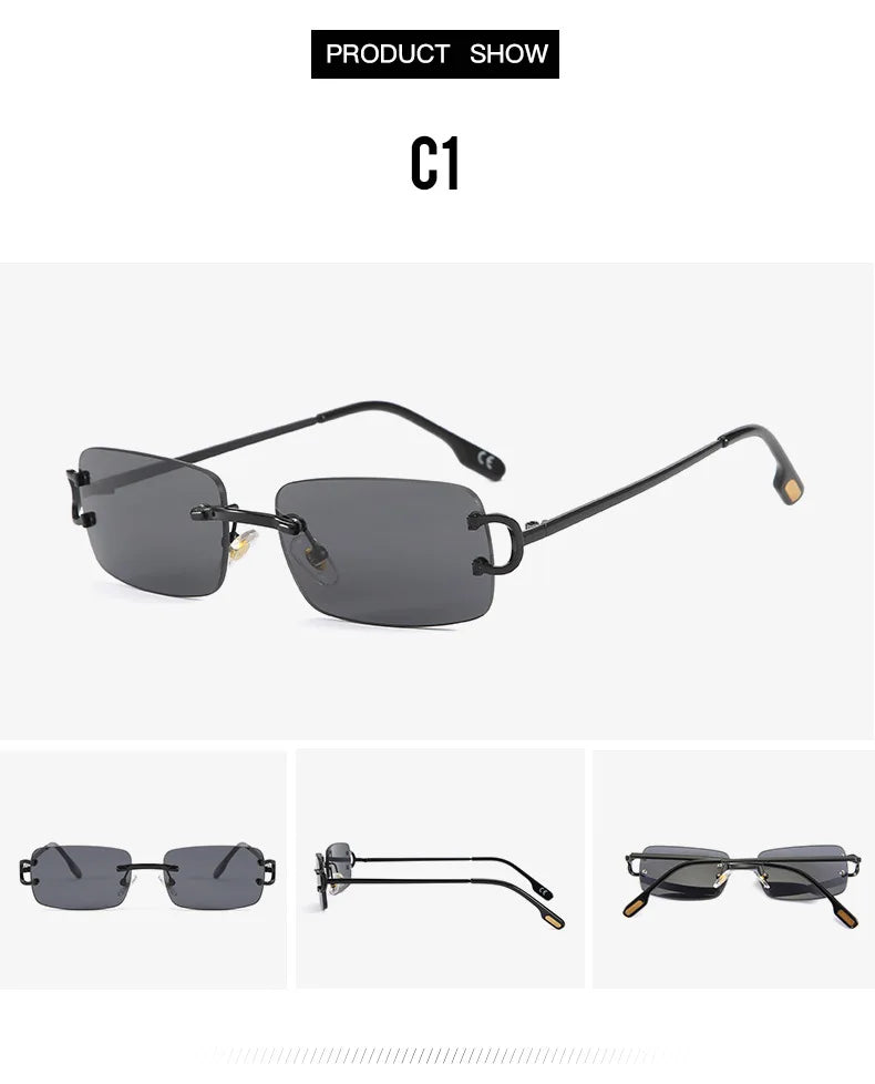 Markante Metal Square Sonnenbrille von Ramitos