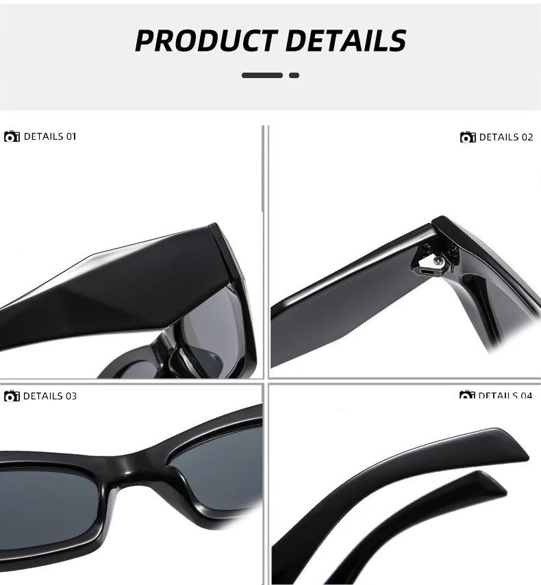 Unisex Punk Square Sonnenbrille weitere Ansicht