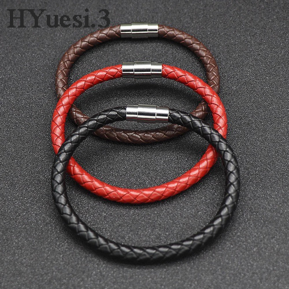 Herren Lederarmband mit Magnetverschluss Detailbild