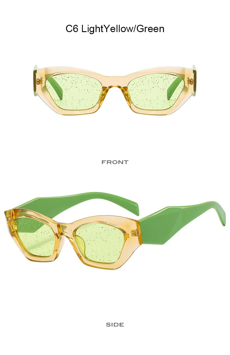 Square Sonnenbrille Punk Look Detailansicht