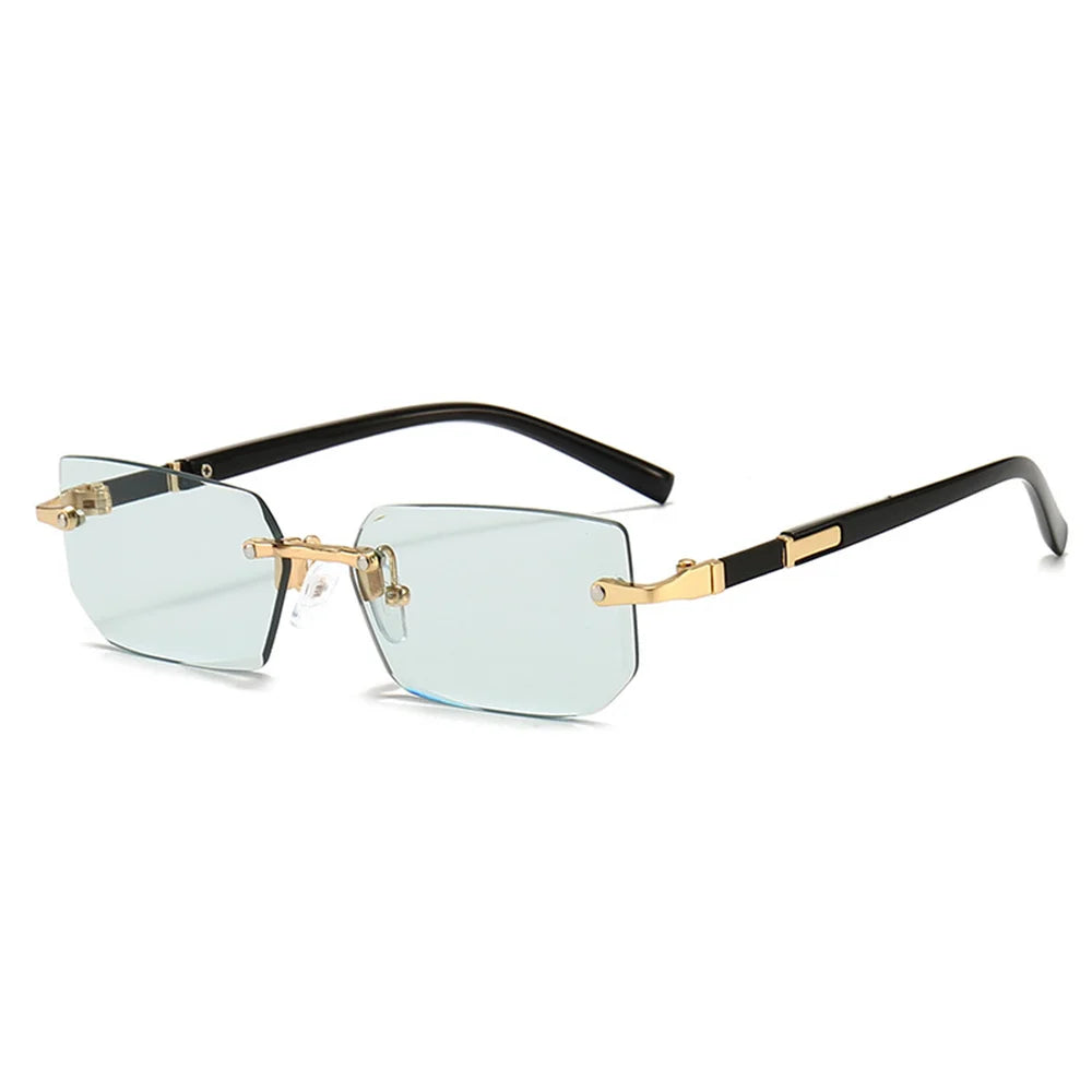 Designer Sonnenbrille rahmenlos Strand Urlaub Sommer