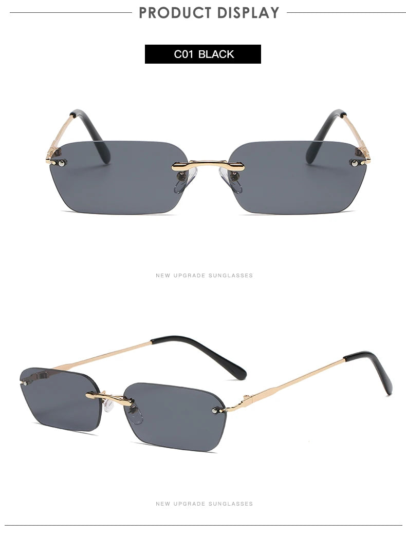 Metal Square Sonnenbrille Detailansicht