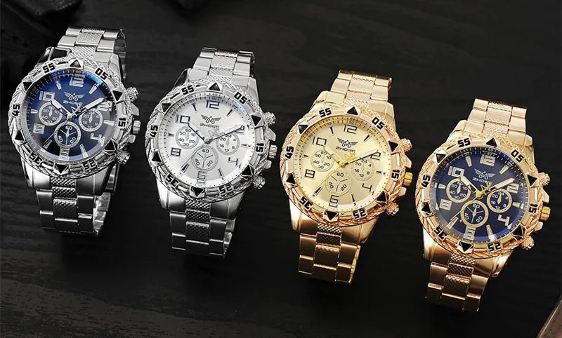 Herren Armbanduhr Luxus – Edelstahl Business Sport Quarzuhr