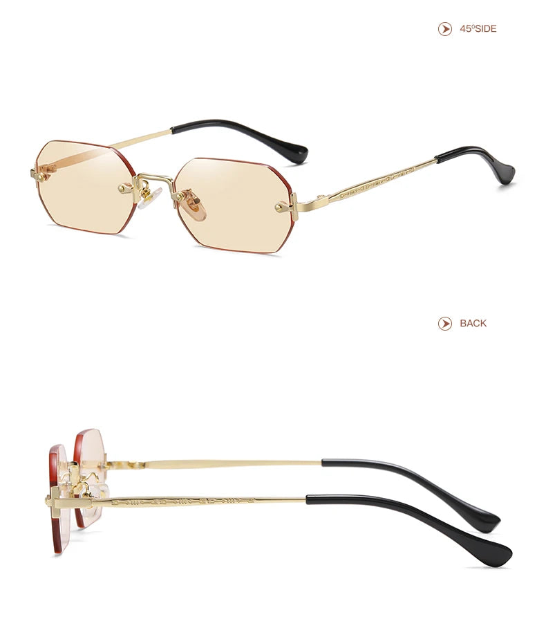 Ramitos Polygon Sonnenbrille - rahmenloser Retro-Look
