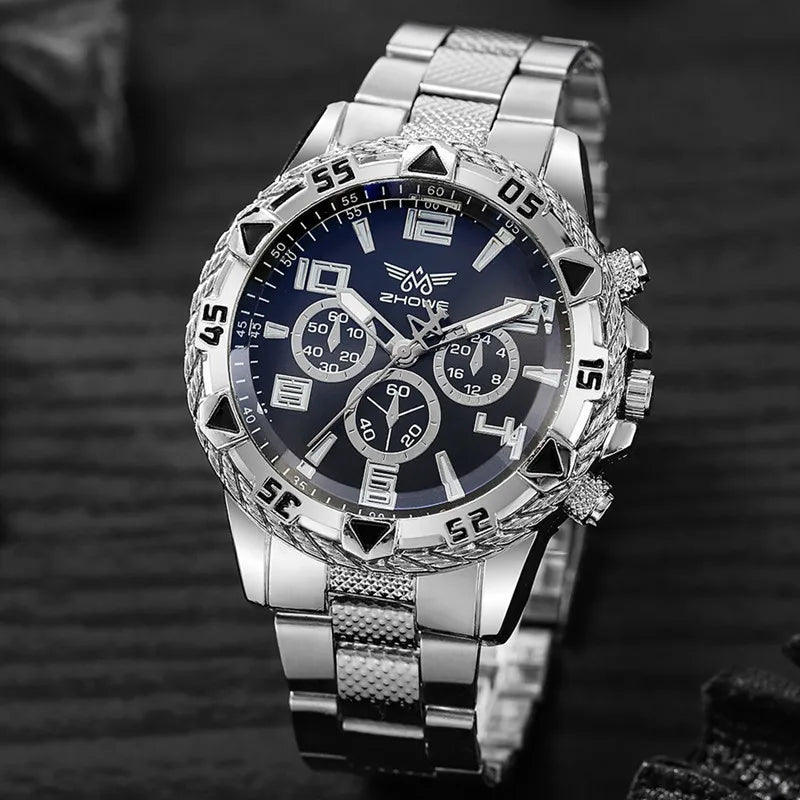 Herren Armbanduhr Luxus – Edelstahl Business Sport Quarzuhr