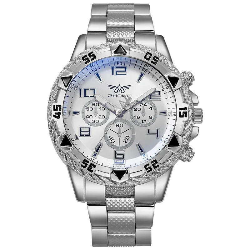 Herren Armbanduhr Luxus – Edelstahl Business Sport Quarzuhr