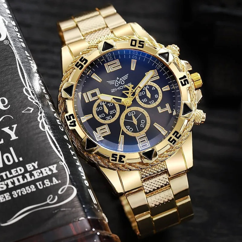 Herren Armbanduhr Luxus – Edelstahl Business Sport Quarzuhr