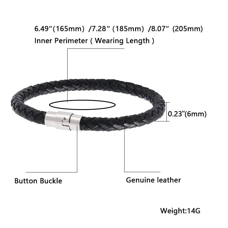 Minimalistisches Lederarmband für Männer mit Magnetverschluss