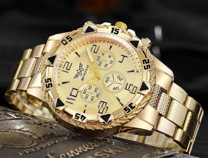 Herren Armbanduhr Luxus – Edelstahl Business Sport Quarzuhr